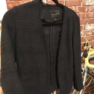 Banana republic navy blue tweed jacket